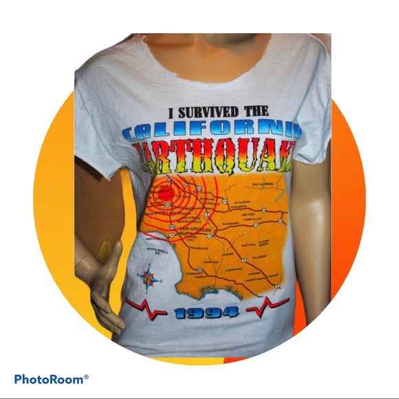 unbranded Tops - Earthquake 1994 custom top